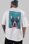 For the Love of Dogs 47 Back Dog Print White Oversize T-Shirt 100% Cotton Unisex Dog Lover Premium Design - 5