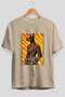For Dog Lovers 36 Front Dog Printed Beige Oversize T-Shirt 100% Cotton Unisex Dog Lover Premium Design