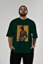 For Dog Lovers 36 Front Dog Printed Green Oversize T-Shirt 100% Cotton Unisex Dog Lover Premium Design - 5