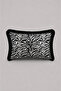 Zebra Patterned Tasseled Babyface Woven Decorative Throw Pillow Cover