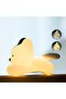 Silicone LED Night Light for Children Baby Kids, Soft Silicone Touch Sensor Cartoon Cat Sleeping Lamp for Home Bedroom Decoration - 4