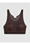 Brown Stand Collar Women's Hijab Swimsuit Set - 5