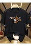 Bay Never Give up Letter Design Printed Premium Oversize T-Shirt
