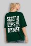 Squat Bench Deadlift Oversize Back Printed Green T-Shirt 100% Cotton Streetwear Premium Comfortable Fit - 4