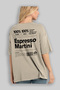 Espresso Martini Oversize Back Printed Beige T-Shirt 100% Cotton Streetwear Premium Comfortable Fit - 3