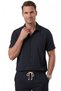 Navy Blue Slim Fit Striped Textured Linen Look Short Sleeve Men's Sports Shirt 2602648 - 2