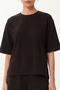Modal Oversize T-Shirt Shorts Set Lub0379 Black - 5