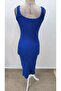 Women's Strappy Square Neck Front Buttoned Midi Camisole Dress - 6
