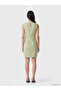 Lcw Everyday Green Crew Neck Mini Jean Dress - 4