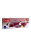 7-Piece Non-Stick Cast Aluminium Cookware Set Red/Black - 8