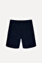 Men's Navy Blue Straight Fit Shorts
