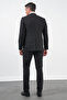 Men's Black Gabardine Mono Collar 8 Drop Slim Fit Basic Suit 1001255006 - 5