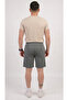 Men's Pique Fabric Double-Legged Relaxed Fit Summer Shorts - Smoked - 6