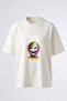 Anonymous Mask Design Back Printed Cotton White Oversize T-Shirt