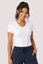 Women's 4-Piece V-Neck Cotton & Modal Short Sleeve Basic Stretch T-Shirt - 4-Piece Advantage Pack - 3