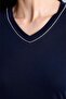 V-Neck Short-Sleeved Navy Blue T-Shirt H2464Ax26Sm - 3