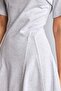 Crew Neck Short Sleeve Gray Melange Mini Dress H8438Ax26Sm - 4