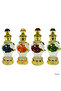 4pcs Crystal Perfume Essential Oil Bottle 8ml D9354