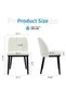Modern Armless Dining Chairs – Upholstered in Beige Velvet, Padded Seat and Backrest, Sturdy Wooden Legs – Set of 2 for Kitchen, Dining Room or Restaurant - White - 2