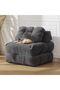 Comfortable Single Folding Sofa Bed for Living Room - Convertible Armchair with Mattress and Cushion, Back Support, Space Saving Design, Ideal Floor Stand, Dark Grey