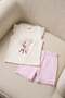 Baby girl floral embroidered brocade 2-piece summer outfit with shorts - top and bottom set for 3-6-9-12 months