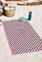 Polka Dot Modern Stylish Beach Towel - Red Navy Blue Geometric Minimalist Quick Dry Beach Cover-Up - 7