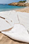 Palm Leaf Tropical Beach Towel - Gray White Modern Bohemian Quick Dry Microfiber Towel Coverlet - 5