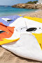 Colorful Children's Beach Towel with Teddy Bear Figure - Cute Modern Yellow Kids Quick-Dry Microfiber Towel - 3