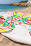 Tropical Marine Fish Themed Beach Towel - Mediterranean Bohemian Pink Yellow Quick Drying Microfiber Towel - 3
