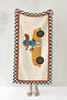 Racing Car Boys Beach Towel-Vintage Ecru Blue Pool Sea Quick Dry Microfiber Towel - 4