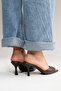 Women's Pointed Toe Thin Heeled Stylish Daily Slippers Sama Brown Skin - 5