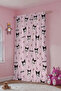 Smiling Kuromis Patterned Children's Baby Room Background Curtain (Single Wing Pricing) - 4