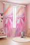 Pink Bow Patterned Children's Baby Room Background Curtain (Single Wing Pricing) - 3