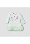 Round Neck Long Sleeves Dress with Tights - 3