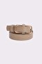 Women's gold buckle 2 cm 3-piece set black-beige-brown belt - 4