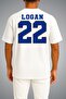 تي شيرت كبير الحجم مطبوع عليه Off Campus Briar University Hawks Logan 22 على الصدر والظهر للجنسين - 2