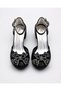 Sparkly and Bow-Adorned Girls' Heeled Evening Dress Shoes - 4