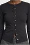 Women's Slim Fit Cotton Lycra Fabric Buttoned Long Sleeve Camisole Blouse - 3