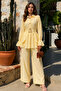 Flounced Hijab Set A9287-Çl Lemon Yellow - 3