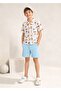 Organic Sea-Themed Summer Boys' Shirt-Shorts Set