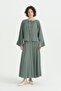 Spanish Sleeve Lyocell Shirt Skirt Set - Mold Green