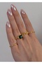 Lau Green Stone Multiple Ring Set (Size 7-8-9 Mixed) - 2