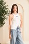 Women's Ribbed Look Athlete Top with Slit Detail - 4