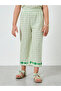 Girls Green Checkered Top and Pants Set - 4