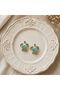 Minimalist Women's Earrings with Turtle Figure and Gold Detail - 2