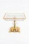3-Piece Glass Dessert and Treat Presentation Set with Gold Feet, Dowry Box, Home Gift - 5