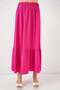 Women's Ruffled Hem Dark Pink Skirt - 4