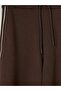 Brown Soft Touch Women's Shorts with Stripes on the Sides - 7