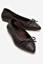Kamilian Women's Genuine Leather Ballerinas Brown