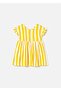 Baby Girl Striped Dress with Back Detail Yellow 1925